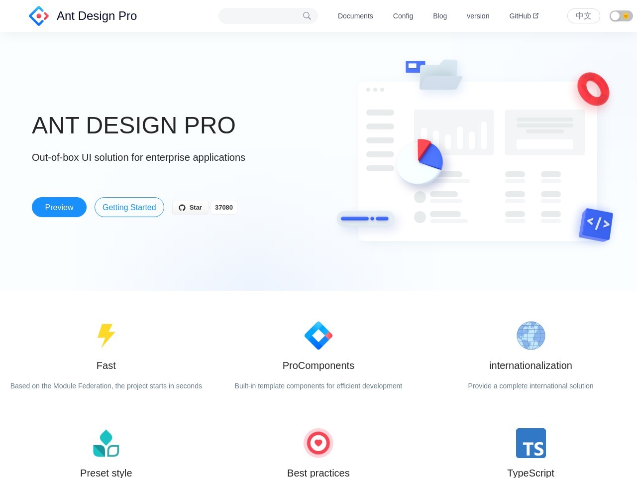 Ant Design Pro预览图