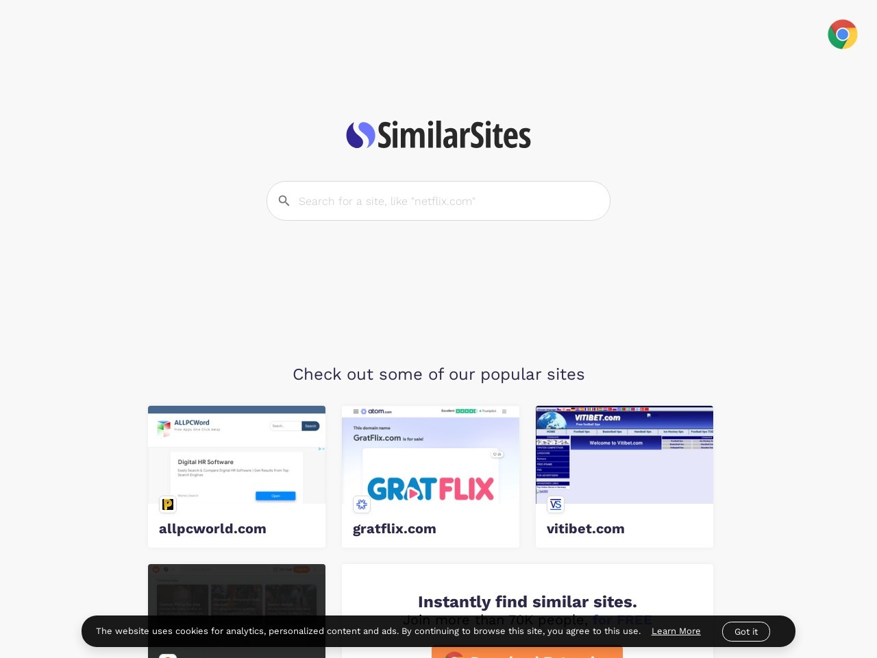 SimilarSites-发现相似的网站预览图